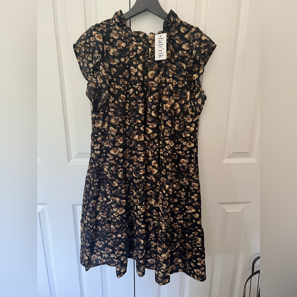 Fabrik Multi-Colored Ruffle Bow Dress